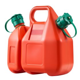 VEVOR Fuel Container, 1.6 Gallon, Fuel Tank with Spout & 0.5 Gallon Extra Oil Container, 5.5 L/min Max Flow Rate