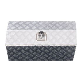 VEVOR Heavy Duty Aluminum Truck Bed Tool Box, Stripes Plated Tool Box with Side Handle and T-Lock Keys, Storage Toolbox Chest Organizer for Trail