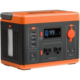 VEVOR Portable Power Station, 296Wh, Backup Lithium-ion Battery Solar Powered Generator, 300W(Peak Power 600W) Pure Sine Wave AC Outlet