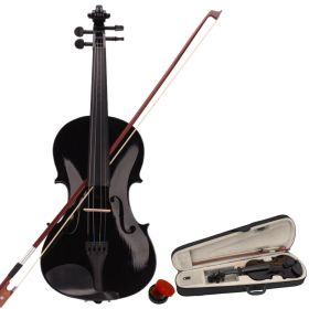 Black Acoustic Violin (Option: Black)