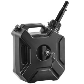 VEVOR Fuel Container, 1.3 Gallon, Gas Can with Spout and Lockable Bracket, 15 L/min Max Flow Rate, Secure & Leak-proof (Color: Black, Capacity: 1.3 Gallons)