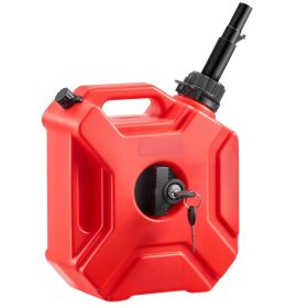 VEVOR Fuel Container, 1.3 Gallon, Gas Can with Spout and Lockable Bracket, 15 L/min Max Flow Rate, Secure & Leak-proof (Color: Red, Capacity: 1.3 Gallons)