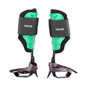 VEVOR Tree Climbing Spikes Set, Height-Adjustable Tree Climbing Gear with Straps & Spike Protectors, 350 lbs Load Capacity (Leg Rod Material: Steel, Tie Style: Full-Protection Model)
