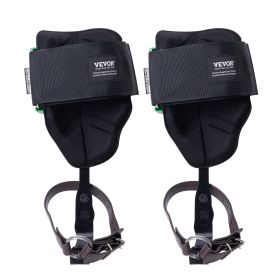 VEVOR Tree Climbing Spikes, 1 Pair Alloy Steel Climbing Spurs, 350lbs Load Capacity Tree Climbing Gear with Straps and Spike Protectors (Sleeve Material: Plastic + EVA Padding, Safety Rope Configuration: Without Safety Rope)